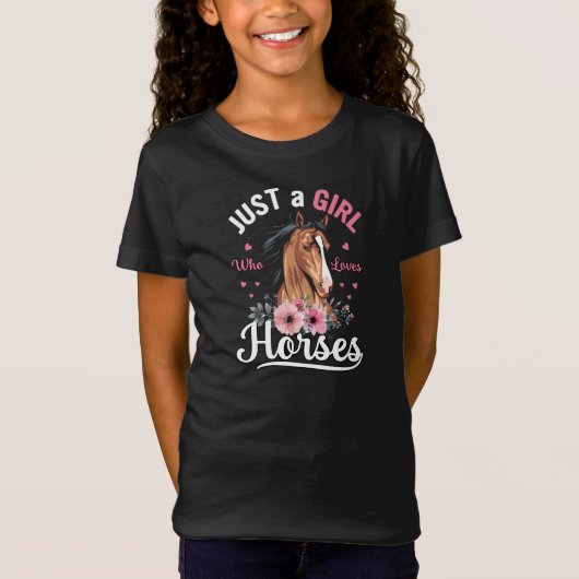 juste une fille qui aime le t-shirt de chevaux (Devant)