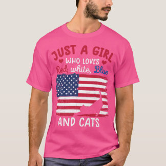 juste une fille qui aime le t-shirt rouge blanc bl