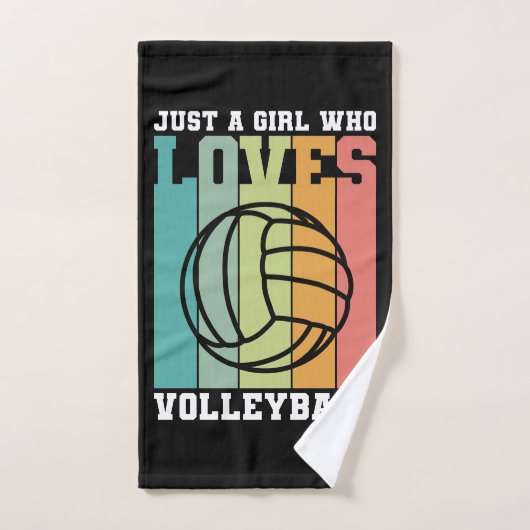 Juste une fille qui aime le volleyball (Serviette à main)