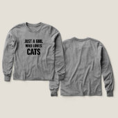 Juste une fille qui aime les chats – Amour de chat (Motif recto et verso)