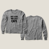 Juste une fille qui aime les chats – Amour de chat (Motif recto et verso)