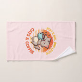 Juste une fille qui aime les chats et le café (Serviette à main)