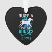 "JUSTE UNE FILLE QUI AIME LES CHEVAUX" COEUR PERSO (devant)