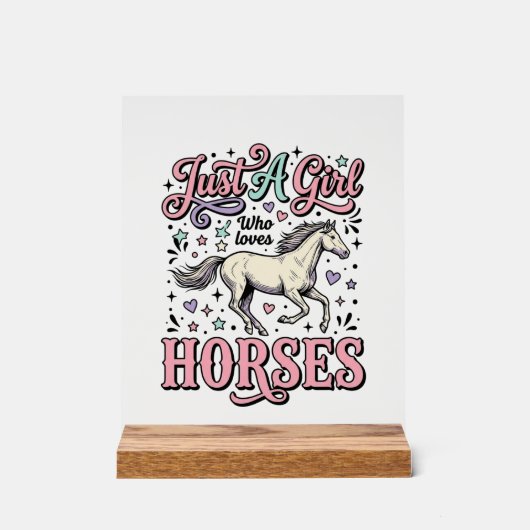 Juste Une Fille Qui Aime Les Chevaux Design Vector (Recto)