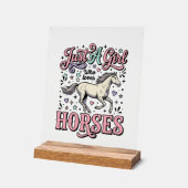 Juste Une Fille Qui Aime Les Chevaux Design Vector (Angle)