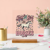 Juste Une Fille Qui Aime Les Chevaux Design Vector (Mariage)