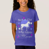 Juste une fille qui aime les chevaux en T-shirt vi (Devant)