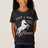 Juste Une Fille Qui Aime Les Chevaux T-Shirt (Devant)