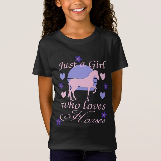 Juste Une Fille Qui Aime Les Chevaux T-Shirt (Devant)
