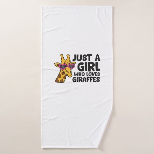 Juste une fille qui aime les girafes _3 (Serviette de bain)