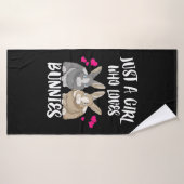 Juste une fille qui aime les lapins| Lapin Lover (Serviette de bain)