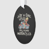 Juste une fille qui aime les motos Funny Art Gift. (devant)