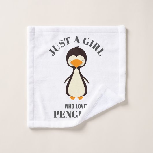 Juste une fille qui aime les pingouins (Gant de toilette)