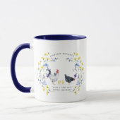 Juste une fille qui aime les poulets | Mug Monogra (Gauche)
