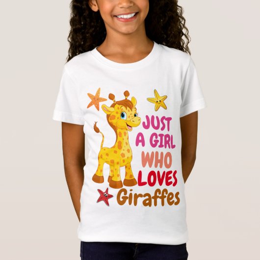 juste une fille qui aime les t-shirts de girafes (Devant)