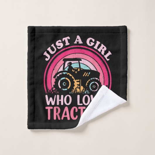 Juste Une Fille Qui Aime Les Tracteurs (Gant de toilette)