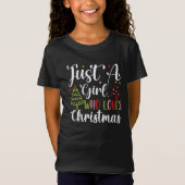 Juste une fille qui aime Noël T-shirt (Devant)