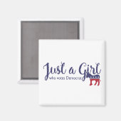 Juste une fille qui vote un aimant démocrate (Recto/Verso)