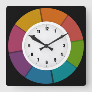 Juste une horloge murale amusante et colorée