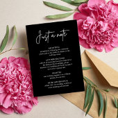 Juste une note Carte encart noir minimaliste pour 