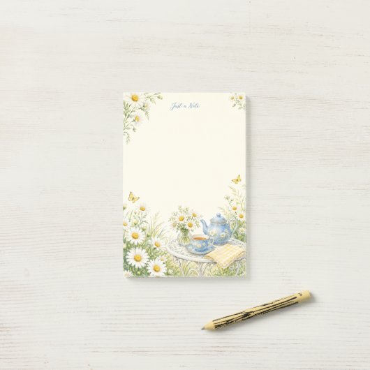 Juste une note Daisy Garden Tea Post-it® Notes (Sur un bureau)