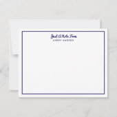 Juste une note de carte de note à bordure bleu mar (Devant)