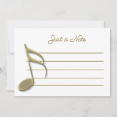 Juste une note Gold Music Note Cartes pour notes (Devant)