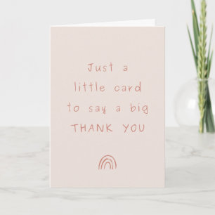 Juste une petite carte pour dire un grand merci