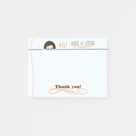 Juste une petite note de post-it de rappel (Devant)