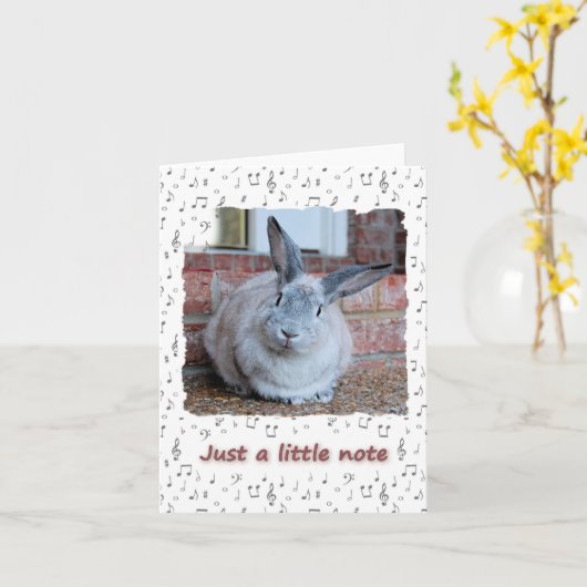 Juste une petite note (vierge à l'intérieur) carte (Fleur jaune)