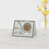 Juste une tasse de thé de note toute carte de note (Fleur jaune)