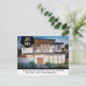 JUSTE VENDU Carte postale Immobilier (Debout devant)