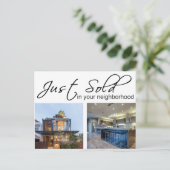 JUSTE VENDU Carte postale Immobilier (Debout devant)