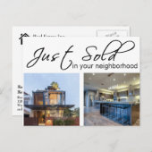 JUSTE VENDU Carte postale Immobilier (Devant / Derrière)