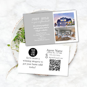 JUSTE vendu Carte postale Marketing Immobilier