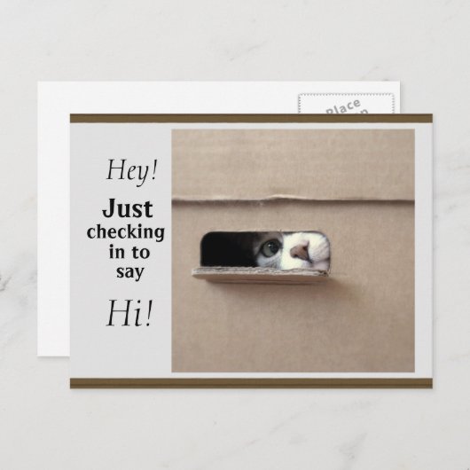 Juste vérification de la carte postale (Devant / Derrière)