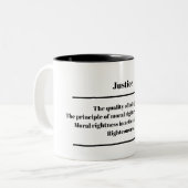 "Justice" Définition Mug (Devant gauche)