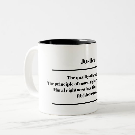"Justice" Définition Mug (Devant gauche)