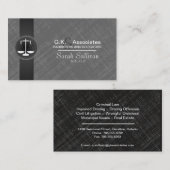 Justice élégante noire grise d'échelle de carte de (Devant / Derrière)