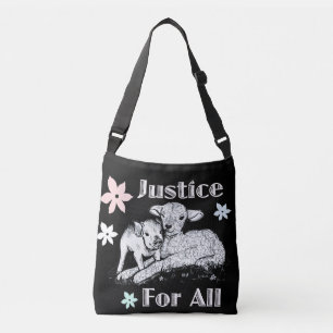 Justice for All Animal Rights Bag Crossbody Tas