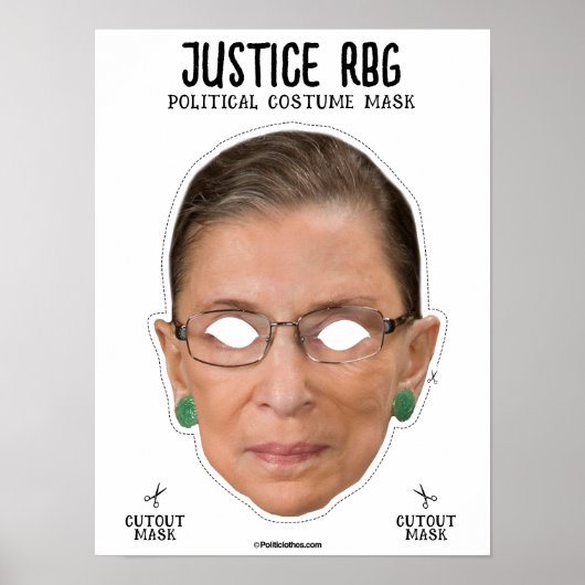 Justice Ginsburg RBG Kostuummasker Poster (Voorkant)