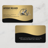 Justice Law Logo | Gold Metallic Visitekaartje (Voorkant / Achterkant)