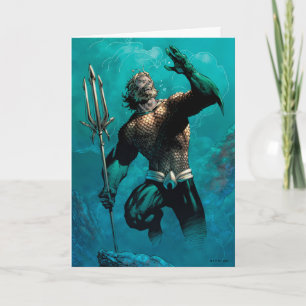 Justice League #10 Aquaman Drowned Earth Variant Kaart