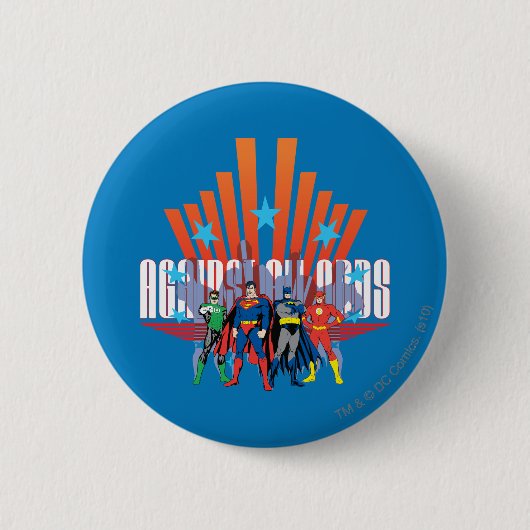 Justice League "Against All Odds" Ronde Button 5,7 Cm (Voorkant)
