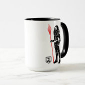 Justice League | Aquaman Pose Noir Pop Art Mok (Voorkant rechts)