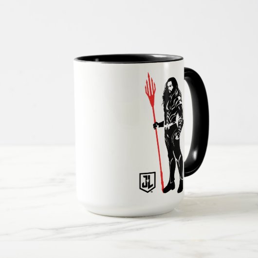 Justice League | Aquaman Pose Noir Pop Art Mok (Voorkant rechts)