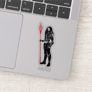 Justice League Aquaman Pose Noir Pop Art Sticker