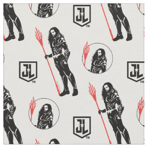 Justice League Aquaman Pose Noir Pop Art Stof