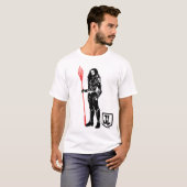 Justice League | Aquaman Pose Noir Pop Art T-shirt (Voorkant volledig)