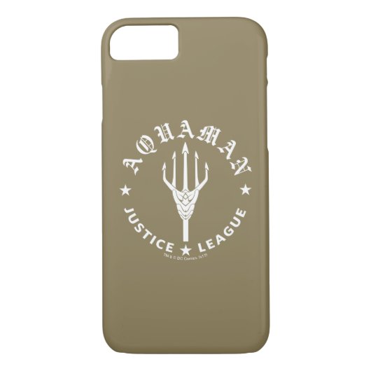 Justice League | Aquaman Retro Trident Emblem Case-Mate iPhone Case (Achterkant)